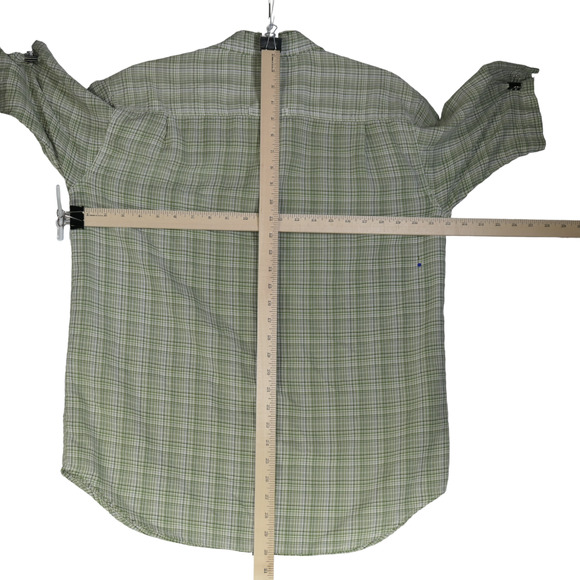 The North Face Shirt Mens Medium Green Button Pocket Intentionally Distressed - Picture 12 of 15